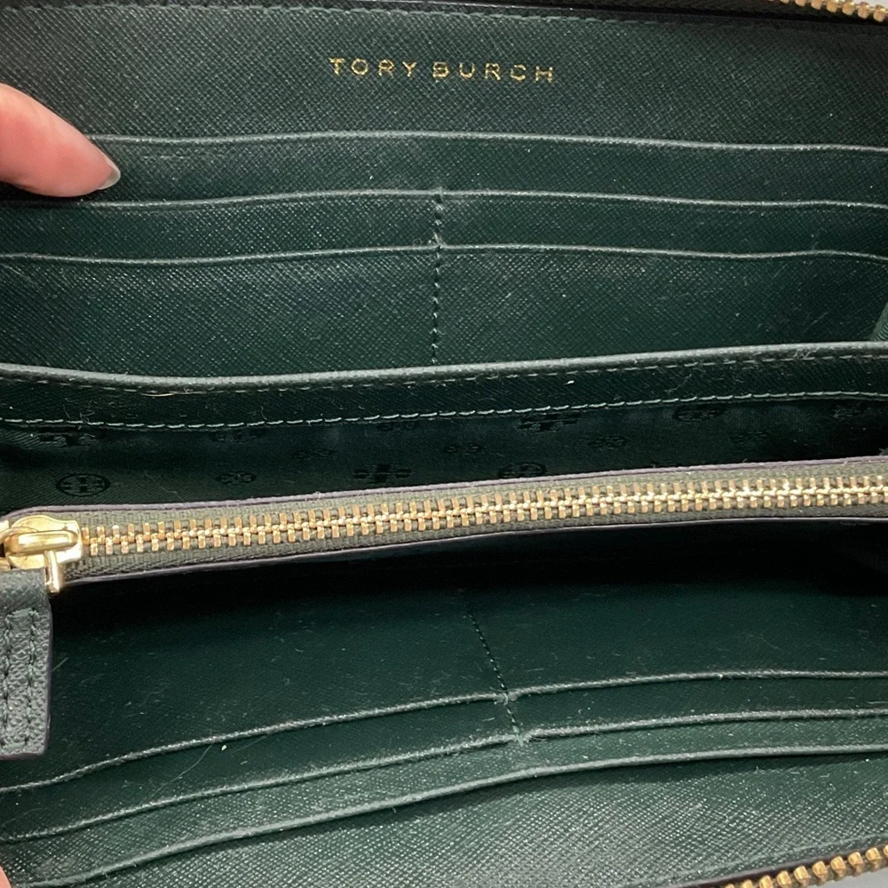 Tory Burch Black Wallet with Gold Accent